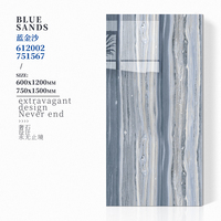 Carreaux de sol en céramique polie de luxe avec texture pierre 600x1200mm, antidérapants, épaisseur 9mm, pour supermarchés, salles de bain, halls, revêtements de sol haut de gamme