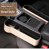 Boîte de rangement intérieure et pour l'espace entre les sièges en cuir de luxe - Accessoires de voiture de la marque Carclean