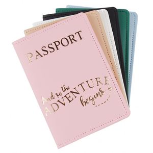 Porte-passeport de voyage en cuir PU imperméable avec chaînes décoratives, boîte de rangement pour documents à domicile, logo estampé, accessoires quotidiens - Product Image 3