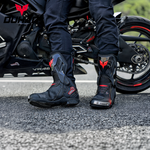 Chaussures de cyclisme Duhan pour hommes, bottes de moto tout-terrain anti-chute pour toutes les saisons, bottes de course pour moto, bottes de route - Product Image 2
