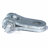 Raccords de liaison de poteau ZS Type plaque de suspension d'ange droit chape de langue forgée galvanisée à chaud pour isolant polymère