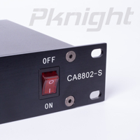 PKnight CA8802-S 8-Channel DMX512 Splitter Amplifier 8 Output Terisolasi 1 Input/Thru 3-Pin XLR 19" 1U Rak Mount AC Pencahayaan LED