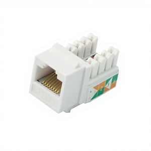 Prise Keystone Cat6 Zowie (référence ABK-004) conforme aux normes PC 94V0 et ROHS, idéale pour les mises à niveau des composants réseau commerciaux et résidentiels (OEM/ODM) - Product Image 1