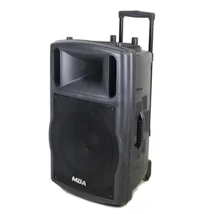 Büyük şarj edilebilir pil powered 18 inç subwoofer güçlendirilmiş taşınabilir aktif konser sahnesi hoparlör