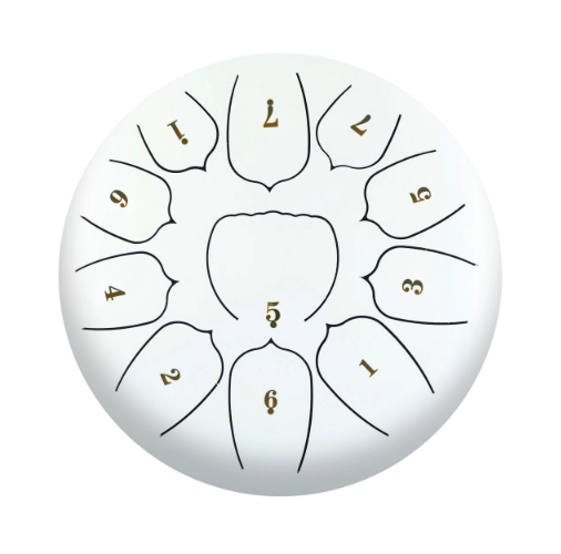 10-inch 11-tone frosted white