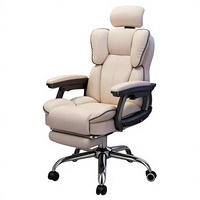 Chaise de bureau ergonomique pour jeux sur ordinateur avec matériau PVC, accoudoirs inclinables et réglables en hauteur pour un confort prolongé