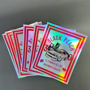 Autocollants holographiques personnalisés en vinyle film arc-en-ciel, découpés au laser, imprimés UV, durables et imperméables - Product Image 3
