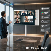 Nouvel écran intelligent portable 4K UHD de 32 pouces, Android 14 RK3576S, moniteur portable avec roues et batterie pour la maison et le bureau
