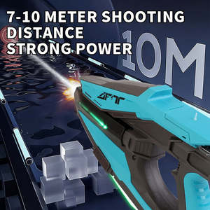 Pistolet à eau électrique à impulsions avec lumière de flamme, tir continu, puissant, jouets pour enfants, jeux de plage d'été - Product Image 5