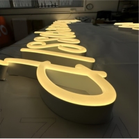 Enseigne lumineuse LED 3D DakeSign à éclairage frontal, logo personnalisé, décoration publicitaire pour salons de coiffure, étanche IP65, enseigne personnalisable