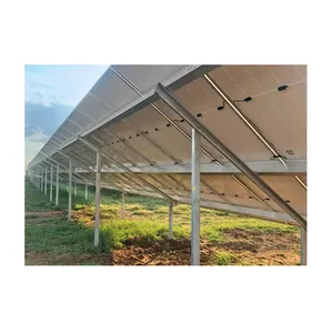 Soporte de proyecto fotovoltaico a gran escala Fabricante de diseño Rieles de montaje solar Estructura de montaje en Tierra solar al por mayor