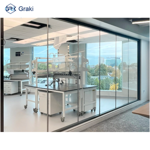 Graki 3H Modern Çerçeveli Çelik Cam Bölme Duvarı, Yangına Dayanıklı Buzlu Oda Bölücü, Yüksek Etkili Ses Yalıtımı ile - Product Image 2
