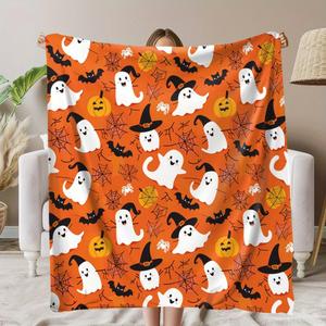 Manta de Franela con Motivos de Halloween, Manta para Siesta, Decoración para Fiestas, Regalo de Terror, Cálida, Súper Suave para el Hogar y la Oficina - Product Image 5