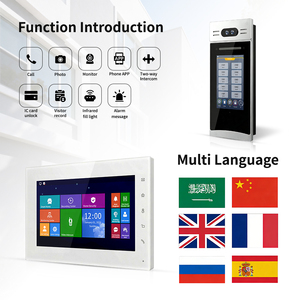 Système d'interphone vidéo pour immeuble multi-appartements, <span class=keywords><strong>application</strong></span> Tuya, déverrouillage à distance, écran tactile 7 pouces, visiophone intelligent 1080P - Product Image 2
