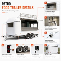 Remorque alimentaire mobile commerciale de grande taille MAI CHE SL-6T, construction en acier inoxydable, cuisine personnalisable, sanitaires, utilisation en extérieur