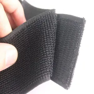100% Nylon 16mm-300mm schwarz-weiß elastischer Klett verschluss