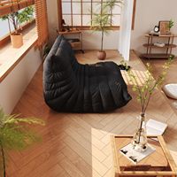 Canapé simple paresseux en forme de chenille en mousse compressée Canapé de chaise en forme de poufs de Chine pour adultes coloré pour cinéma