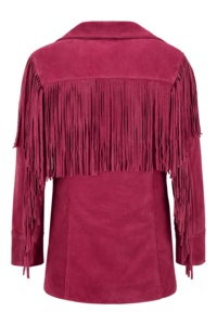 Chaqueta con Capucha para Mujer, Personalizada, 100% Cuero Nappa Fucsia Genuino, Diseño de Capucha, Cierre YKK, Marca Privada OEM/ODM, Ropa Urbana - Product Image 4