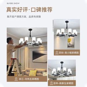 Lámpara Led minimalista moderna con diseño redondo de múltiples cabezales para sala de estar, dormitorio, comedor, uso doméstico, control por interruptor E27 - Product Image 4