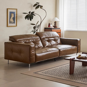 <b>Complete</b> Modern Genuine Leather Living Room <b>Set</b>-Modular Sectional <b>Bed</b> & Comfortable Cloud Couch - Product Image 1