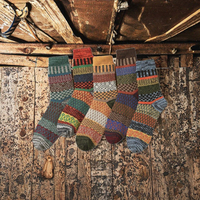 Chaussettes d'hiver en laine pour hommes, motif dessin animé, tricotées, pour jeunes, chaleur et confort automne/hiver – Meilleures ventes
