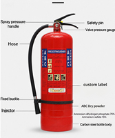 Extincteur à poudre portable pour l'industrie automobile, le bureau, l'hôtel, l'industrie, outils d'extinction d'incendie à poudre, extincteur à poudre ABC pour pompiers