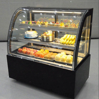Vitrine Réfrigérée Commerciale à Double Porte avec Éclairage LED, Porte Vitrée Électrique en Acier Inoxydable 304, pour Supermarché et Charcuterie