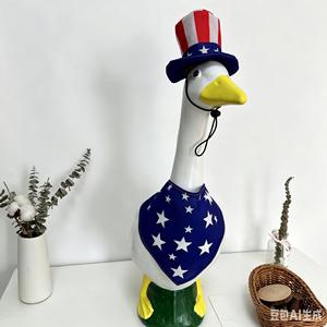 Disponible en Stock, Gorro y Pañuelo de Poliéster con Diseño de Ganso para el Día de la Independencia de EE. UU., 250.º Aniversario, Accesorios para el Cabello para Exteriores - Product Image 4