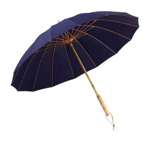Paraguas Recto Promocional Nuevo de 16 Varillas, Tela Táctil 280T, Diseño Zen Asiático Guofeng, con Apertura Automática al Contacto con la Lluvia - Product Image 2