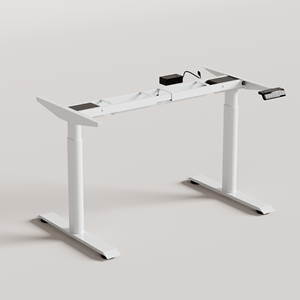 PRORIALS Cadre de bureau assis-debout électrique pour salle de jeux, double moteur, <span class=keywords><strong>deux</strong></span> niveaux, colonne ovale, stable - Product Image 1