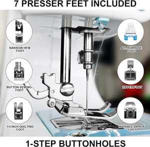 Machine à coudre électrique 2 vitesses, 12 points intégrés, légère et compacte, double fil, idéale pour débutants, outils de réparation et de remendaison - Product Image 6