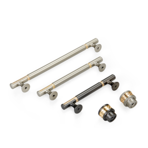 Tiradores y pomos de zinc moleteados simétricos para cajones, gabinetes de cocina, puertas, armarios de entrada y vestidores - Product Image 2