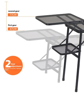 Mobilier d'extérieur portable et durable réglable en aluminium, <span class=keywords><strong>table</strong></span> d'appoint <span class=keywords><strong>pliante</strong></span> rétractable IGT pour <span class=keywords><strong>camping</strong></span> pique-nique, vente en gros - Product Image 4