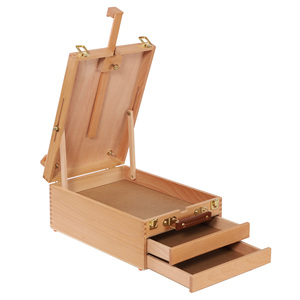 Набор для рисования VISWIN, очень большой регулируемый деревянный стол с 2 выдвижными ящиками, мольберт и принадлежности для рисования - Product Image 5