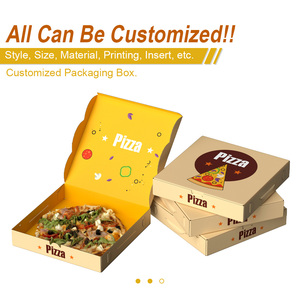 Caja de Papel Kraft Personalizable de Alta Gama para Diseño de Logotipos, Caja de Alimentos Segura, Portátil, Corrugada, Reciclable, Gruesa y Marrón - Product Image 1