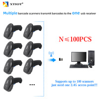 Scanner de codes-barres 1D 2D sans fil partagé XT6400-N plusieurs-à-un pour ligne de production multi-stations