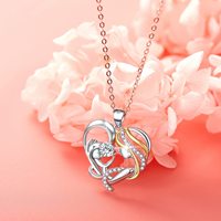 Collier Pendentif Lettre en Zircon Géométrique Créé en Laboratoire, Sertissage Griffe, Plaqué Rhodium, Chaîne en Argent Sterling, Tendance, Certifié
