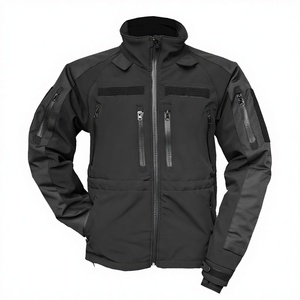 เสื้อแจ็คเก็ตบุผ้า<span class=keywords><strong>น</strong></span>วมสำหรับผู้ชาย ฤดูใบไม้ร่วง อุ่นสบาย ซิปแบบ Softshell สีพื้น ย้อมสีแบบ Bonded คอตั้ง รับผลิตแบบ OEM - Product Image 4