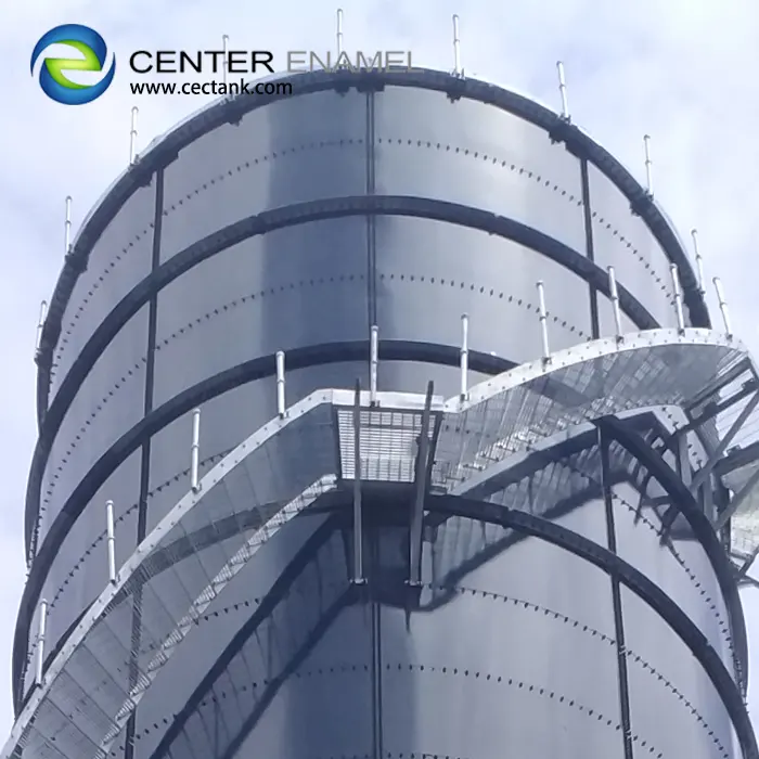 Generación de electricidad de residuos de China planta de biogás digestor vidrio tanque de acero
