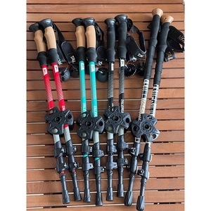 Bastones de Senderismo de Aleación de Aluminio 7075, Tres Secciones, Bloqueo Externo, Bastones Telescópicos para Caminar, Uso en Exteriores - Product Image 1