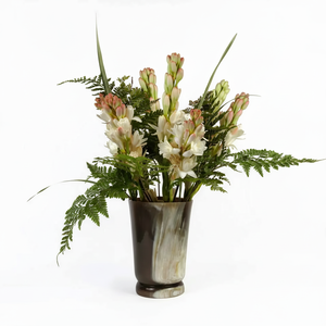 Vase à fleurs en corne de buffle Décorations naturelles de 2 pièces Pot de fleur et produit le plus vendu Vase à fleurs en corne de vache - Product Image 1