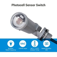 Lumière LED 120V avec capteur photoélectrique orientable, contrôle par capteur, gris, 1,5VA, pour extérieur, du crépuscule à l'aube