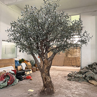 Arbre d'olivier artificiel ultra-réaliste sur mesure, amovible, facile à assembler, avec livraison à domicile pour la décoration d'hôtels et de bureaux