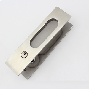 Serrure de <span class=keywords><strong>porte</strong></span> <span class=keywords><strong>coulissante</strong></span> carrée série 160 mm, acier inoxydable 304, design de bouton dissimulé, serrure <span class=keywords><strong>à</strong></span> <span class=keywords><strong>clé</strong></span> pour la confidentialité - Product Image 3