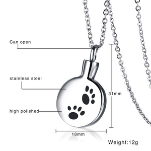 Colar com pingente urno para pets, colar à prova d'água com pingente de cremação, souvenir, joia de cremação - Product Image 2
