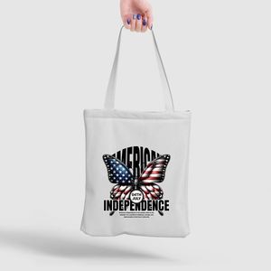 DLBZ Multi-function Trendy Customized Independence Day Logo Durable Reusable Rope Handle Canvas <b>Tote</b> Shopping <b>Bag</b> - Product Image 3
