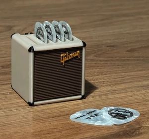 Hot Mini Guitar Amp Pick Holder 3D Imprimé Basse <span class=keywords><strong>Amplificateur</strong></span> Pick Boîte De Rangement - Product Image 2
