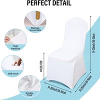 Cross-border Banquet Chair Cover Hotel Wedding Special All-inclusive Elastic Polyester Breathable Durable High-end Universal