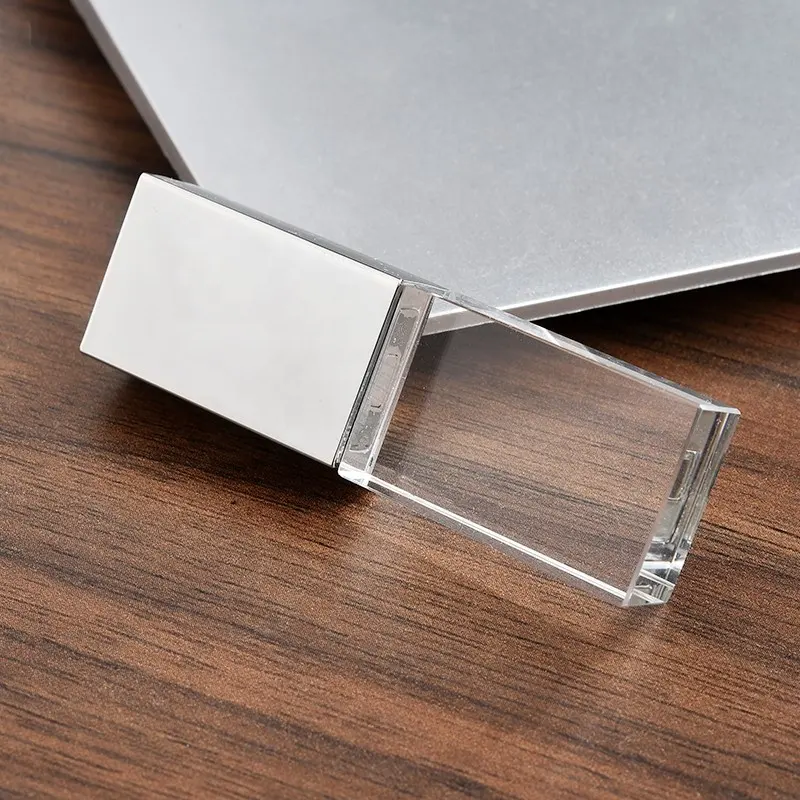 Изготовленный на заказ логотип USB 2,0 3,0 прозрачные стеклянные Usb флеш-накопитель 4gb/8gb/16gb/32gb/64gb USB флэш-диск, сделанные с украшением в виде кристаллов