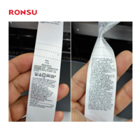 Impresora de etiquetas para prendas de vestir con cabezal de impresión dual, impresión síncrona a doble cara, con cortador para marcas de lavado de ropa y cinta de satén